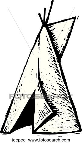 Teepee View Large Clip Art Graphic Clipart - Teepee. Fotosearch
