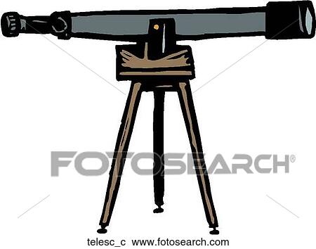 Telescope View Large Clip Art Graphic Clipart - Telescope. Fotosearch