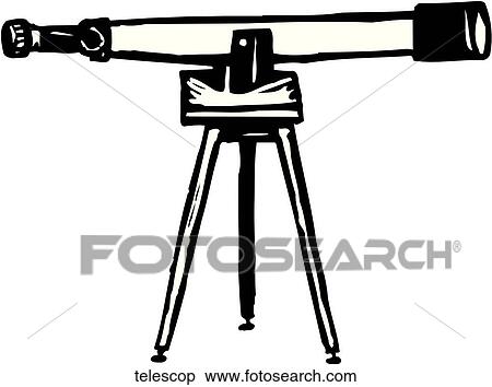 Telescope View Large Clip Art Graphic Clipart - Telescope. Fotosearch