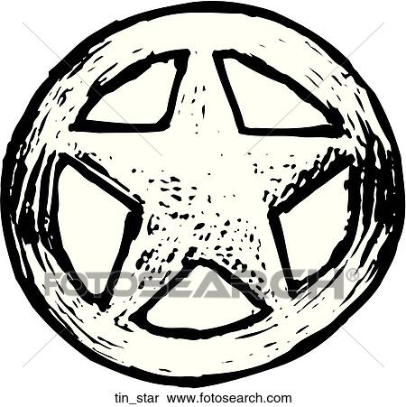 Clipart - Tin Star. Fotosearch
