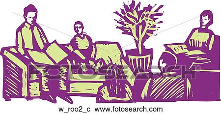 Waiting Room 2 View Large Clip Art Graphic Clipart - Waiting Room 2. Fotosearch