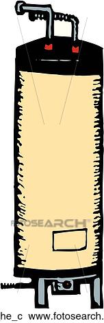 Water Heater View Large Clip Art Graphic Clipart - Water Heater. Fotosearch