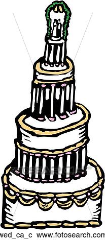 Clipart - Wed Cake. Fotosearch