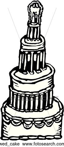 Clipart - Wed Cake. Fotosearch