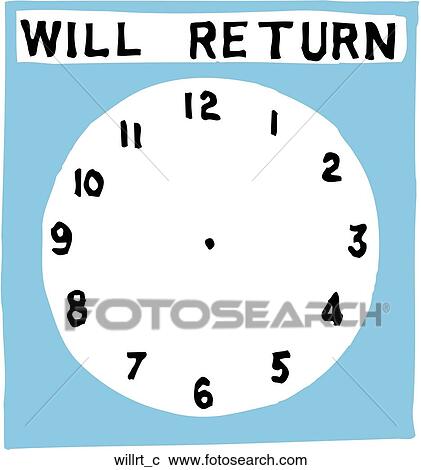 Clipart - Will Return. Fotosearch