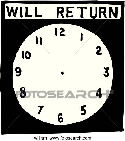 Will Return View Large Clip Art Graphic Clipart - Will Return. Fotosearch