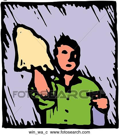 Window Washer View Large Clip Art Graphic Clipart - Window Washer. Fotosearch