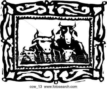 Cow 13 View Large Clip Art Graphic Clipart - Cow 13. Fotosearch