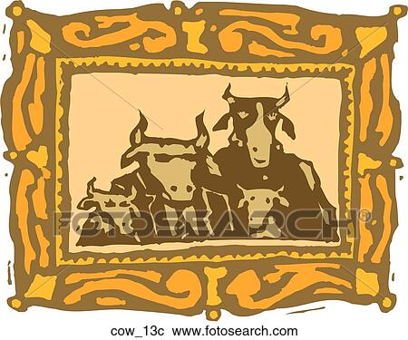 Cow 13 View Large Clip Art Graphic Clipart - Cow 13. Fotosearch