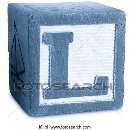 Stock Image - Block Blue L6. Fotosearch