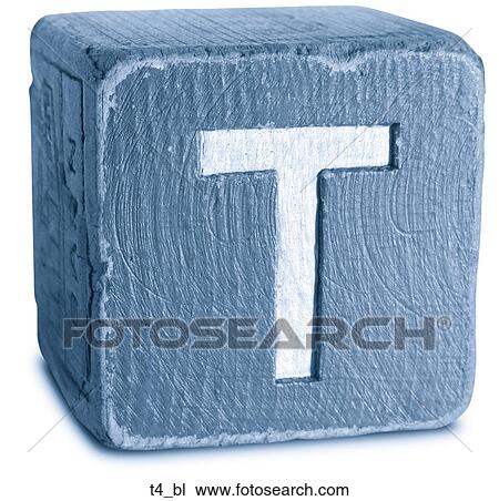 Stock Image - Block Blue T4. Fotosearch