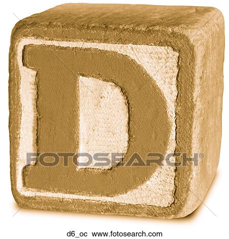 Stock Image - Block Ochre D6. Fotosearch