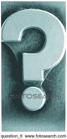 Stock Image - Teal Metal Question. Fotosearch