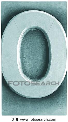 Stock Image - Teal Metal Zero. Fotosearch