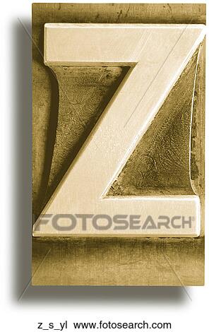 Stock Image - Yellow Metal Shadow Z. Fotosearch