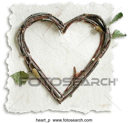 Stock Photography - Stick Paper Heart. Fotosearch