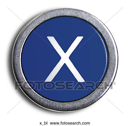 Stock Image - Typewriter Blue X. Fotosearch