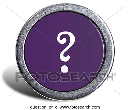 Stock Image - Typewriter Cast Purple Question. Fotosearch