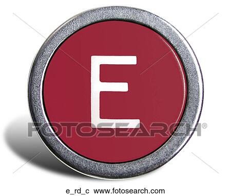 Stock Image - Typewriter Cast Red E. Fotosearch