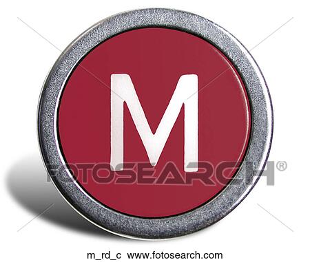 Stock Image - Typewriter Cast Red M. Fotosearch