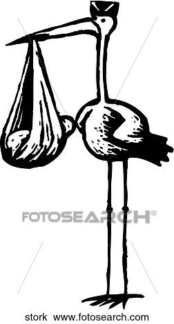 コウノトリ クリップアート 切り張り イラスト 絵画 集 Stork Fotosearch