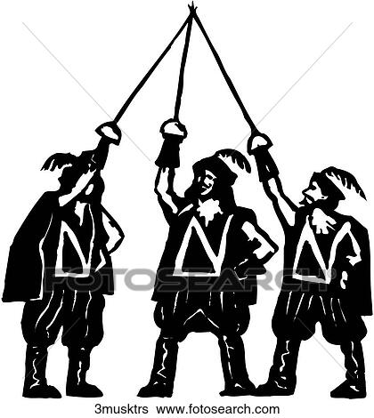 3 Musketeers View Large Clip Art Graphic Clip Art - 3 Musketeers. Fotosearch