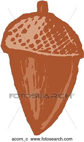 Acorn View Large Clip Art Graphic Clipart - Acorn. Fotosearch