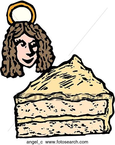 Clipart - Angel Food Cake. Fotosearch