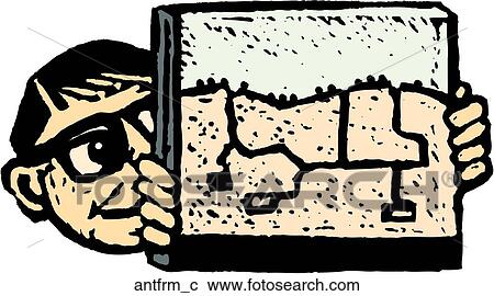 Ant Farm View Large Clip Art Graphic Clipart - Ant Farm. Fotosearch