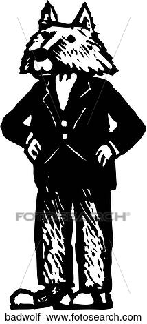 Bad Wolf View Large Clip Art Graphic Clipart - Bad Wolf. Fotosearch