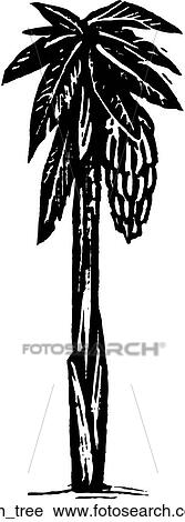 Banana Tree View Large Clip Art Graphic Clipart - Banana Tree. Fotosearch