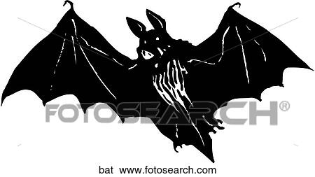 Clip Art - Bat. Fotosearch