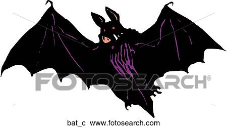 Clipart - Bat. Fotosearch