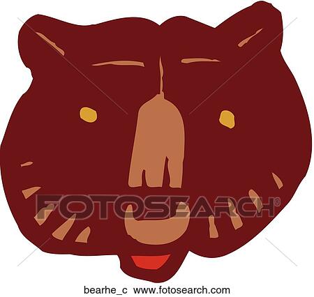 Clipart - Bear Head. Fotosearch