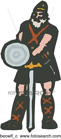 Beowolf View Large Clip Art Graphic Clipart - Beowolf. Fotosearch