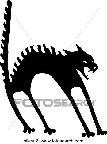 Clipart - Black Cat 2. Fotosearch