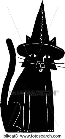 Clipart - Black Cat 3. Fotosearch