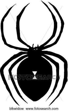 Clip Art - Black Widow. Fotosearch