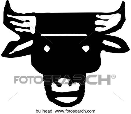 Bull Head View Large Clip Art Graphic Clipart - Bull Head. Fotosearch