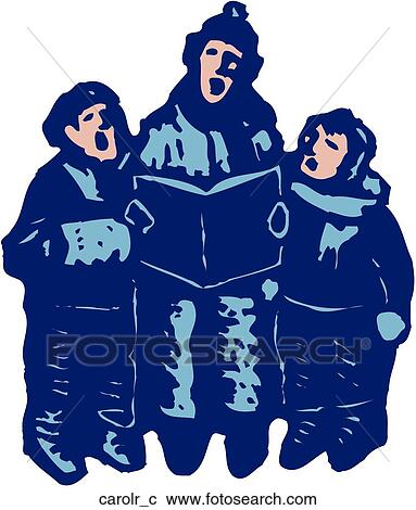 Carolers View Large Clip Art Graphic Clipart - Carolers. Fotosearch