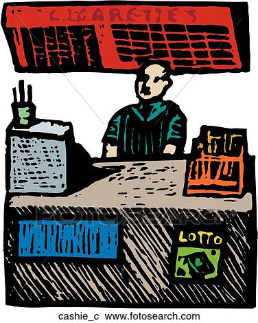 Clipart - Cashier. Fotosearch