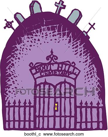 Clipart - Cemetary. Fotosearch