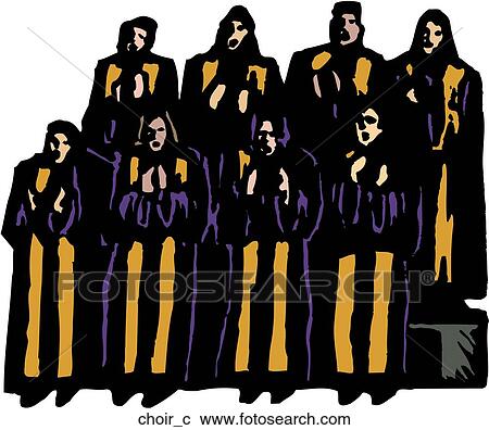 Choir View Large Clip Art Graphic Clipart - Choir. Fotosearch
