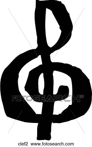Clef 2 View Large Clip Art Graphic Clipart - Clef 2. Fotosearch