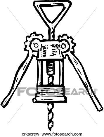 Clip Art - Cork Screw. Fotosearch