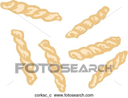 Corkscrew Pasta View Large Clip Art Graphic Clipart - Corkscrew Pasta. Fotosearch