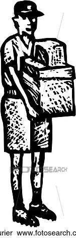 Courier View Large Clip Art Graphic Clipart - Courier. Fotosearch