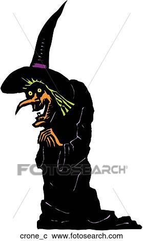 Clipart - Crone. Fotosearch