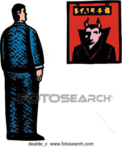 Devil Deal View Large Clip Art Graphic Clipart - Devil Deal. Fotosearch