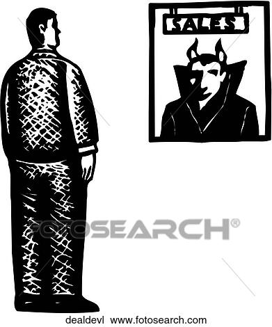 Devil Deal View Large Clip Art Graphic Clipart - Devil Deal. Fotosearch
